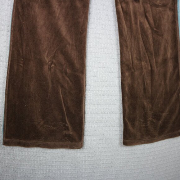 Vintage Velour Track Pants Y2K Womens Wide cut Large Butterfly - Picture 6 of 7